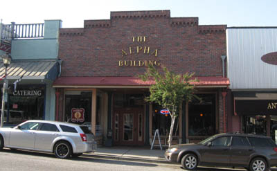 Front Facade of Historic Alpha Building on West Main Street in Grass Valley, CA