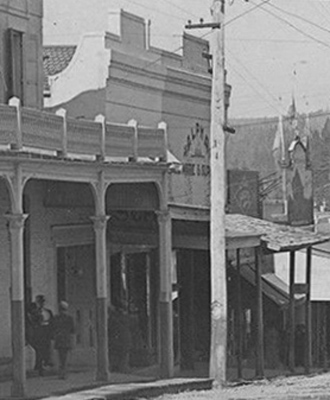 Before second story removed from the Alpha Building.